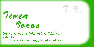 timea voros business card